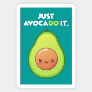 Just Avocado It Funny Food Pun Cute Kawaii Avocado for Vegan Sticker